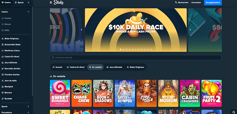 stake casino jeux capture de ecran