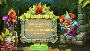 capture d'&eacute;cran d'accueil de wazamba