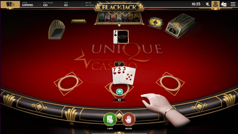 capture d'&eacute;cran blackjack multihand vip gaming corps